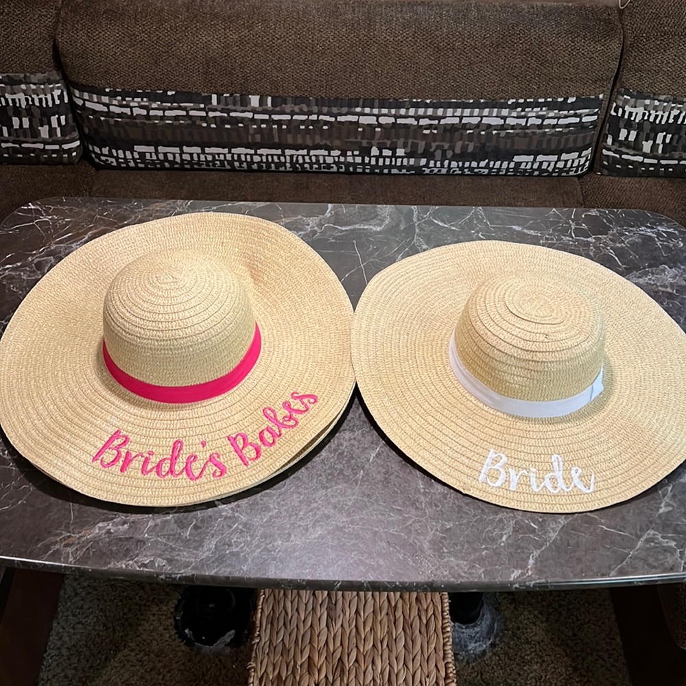 Bride and bridesmaid hats